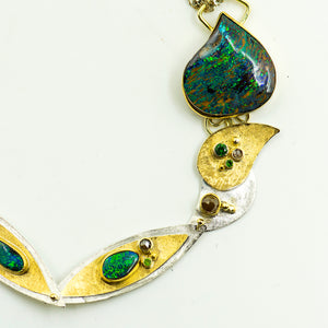 opal-australian-boulder-bi-metal-22k-gold-sterling-silver-necklace-Jennifer-Kalled